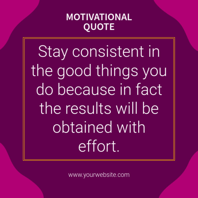 Purple Typographic Motivational Quote Instagram Post Template