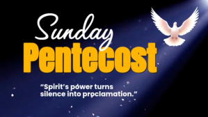Purple Typographic Pentecost Celebration  Digital Display (16:9) template