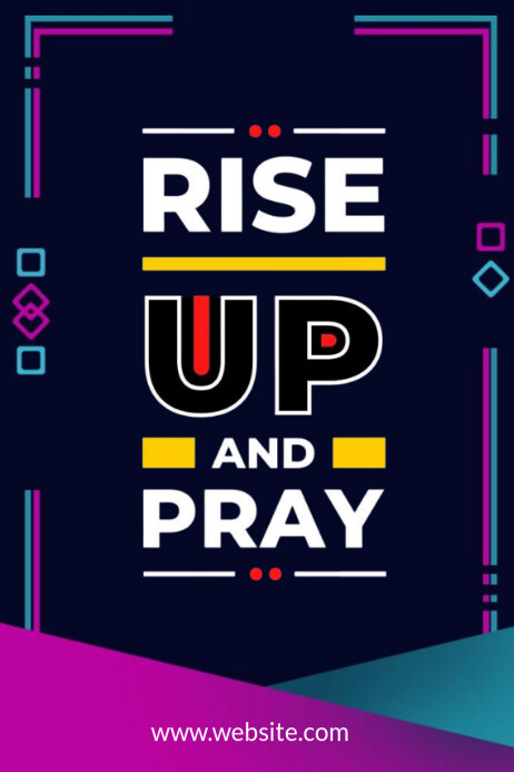 Purple Typographic Pray Poster Poster Plakkaat template