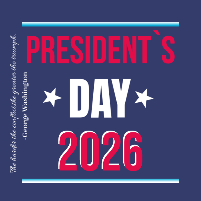 Purple Typographic President`s Day Instagram Post Template | PosterMyWall