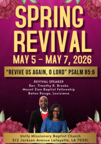 Purple Typographic Spring Revival Event A4 Video template