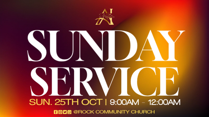 Purple Typographic Sunday Church Service Youtube Thumbnail Template ...