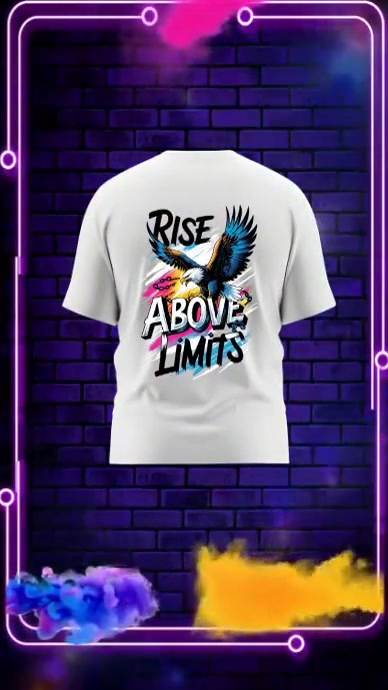 Plantilla de Purple Typographic T Shirt Mock Up Instagram Reel ...