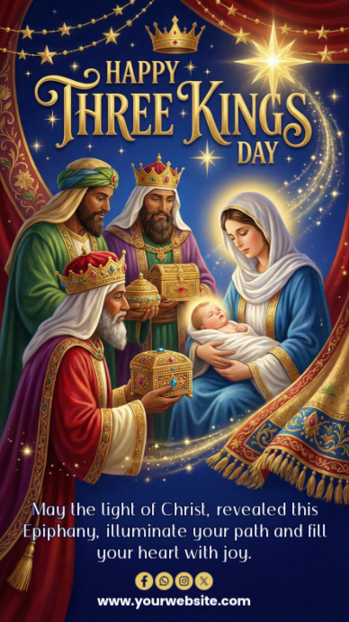 Three Kings Day Celebration Template | PosterMyWall