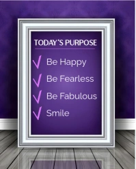 Purple Typographic Today's Purpose Motivational Post Instagram Portrait template