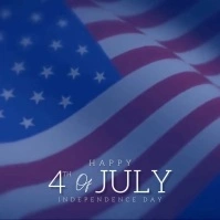 Purple Typography 4th Of July Instagram Post template