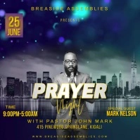 Purple Typography Prayer Night Instagram Post Instagram-Beitrag template