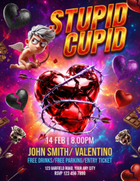Purple Valentine's Day Event Flyer template