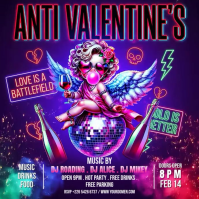 Purple Valentine's Day Party Instagram Post Video template