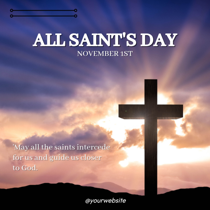 Plantilla de Purple Vintage All Saints' Day Instagram Post | PosterMyWall