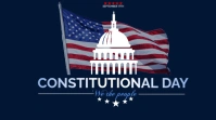 Purple Vintage Constitutional Day Template Twitter Post