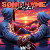 Purple Vintage Couple Love  Album Cover Pochette d'album template