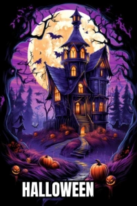 Purple Vintage Halloween Costume Design Pinterest Graphic template