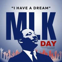 Purple Vintage Mlk Day Instagram Post Instagram-bericht template