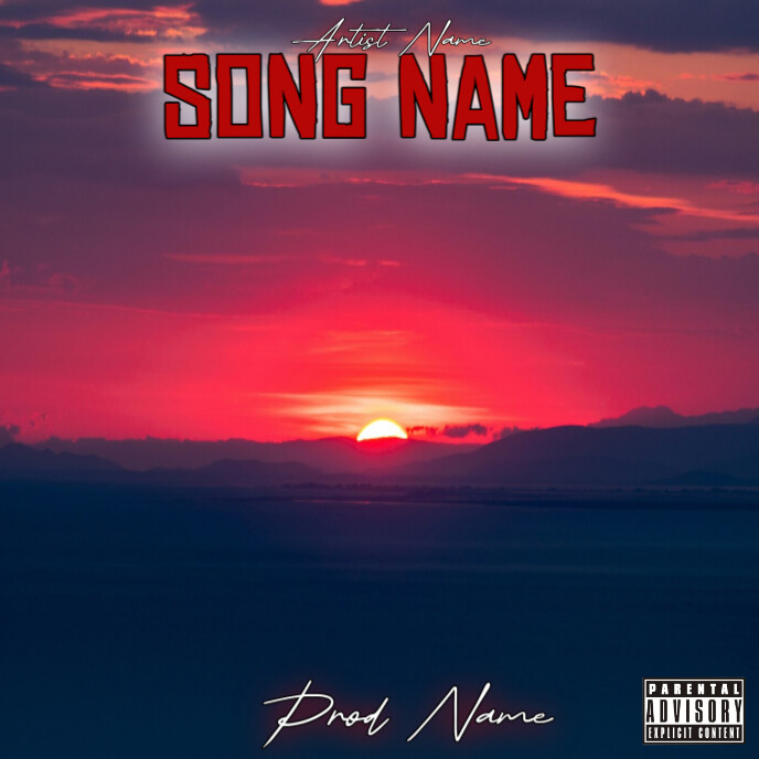 Purple Vintage Music Cover Sunset Beautiful Trending Mixtape Cover  Album Cover template