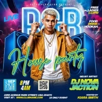 Purple Vintage R&b House Party  Square (1:1) template