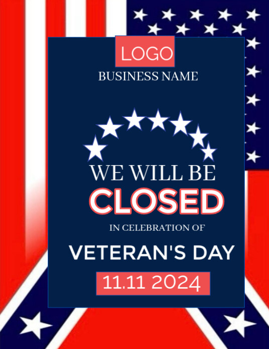 Purple Vintage Veterans Day Flyer Flyer (us Letter) template