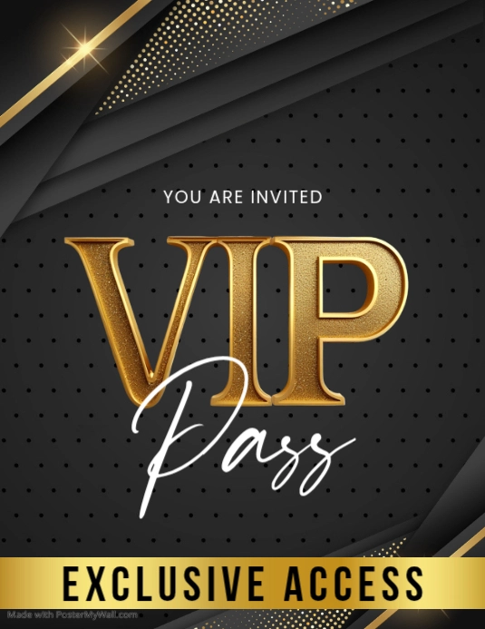 Copy of Purple VIP Access Pass A5 | PosterMyWall