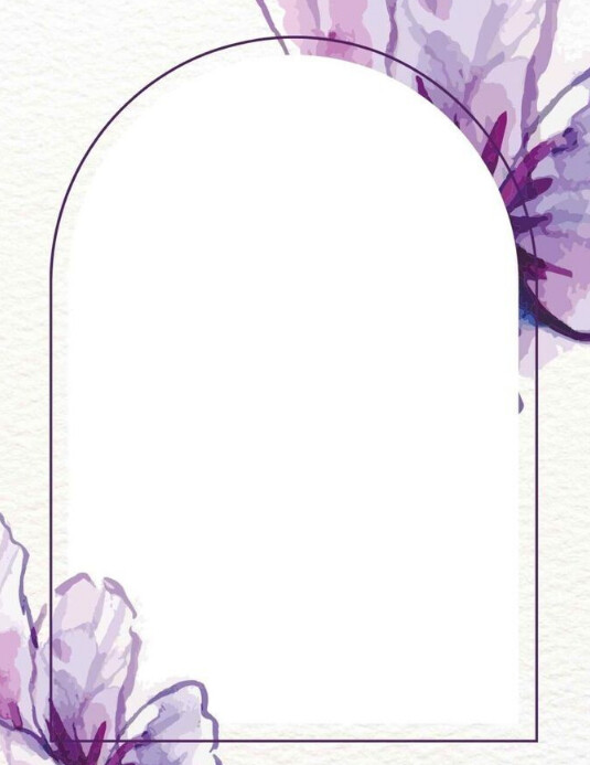 Purple Blank Invitation Templates