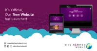 Purple website launch facebook post template