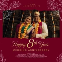 Purple Wedding Anniversary Template Publicación de Instagram