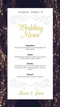 Purple Wedding Menu Digital Display Video template