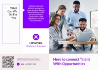 purple white and kaki minimal geometrical cor Postcard template