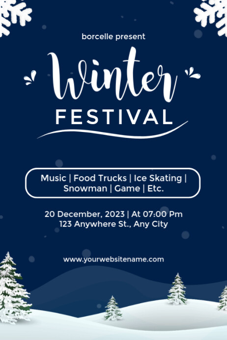 Purple Winter Festival Poster Template | PosterMyWall