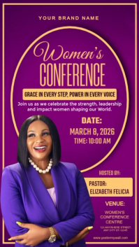 Purple Women's Conference | International women's day | March 8 event Story Video História do Instagram template
