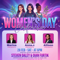 Purple Women's Day Conference Instagram Post Wpis na Instagrama template