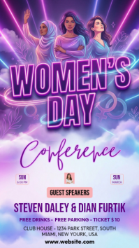 Purple Women's Day Conference Instagram Story template