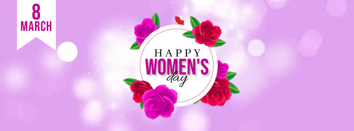 Purple Women's Day Wishes template