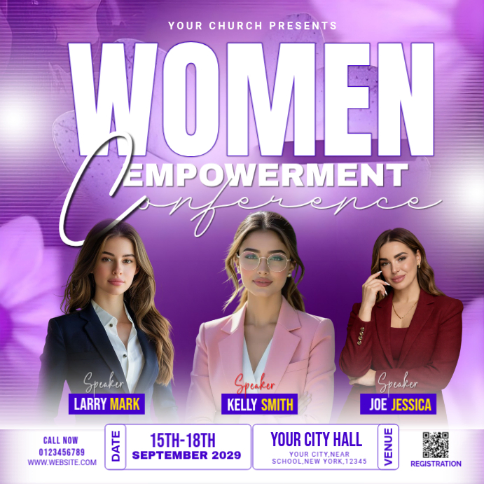 Copy of Purple Women's Empowerment Conference Instagram Post | PosterMyWall