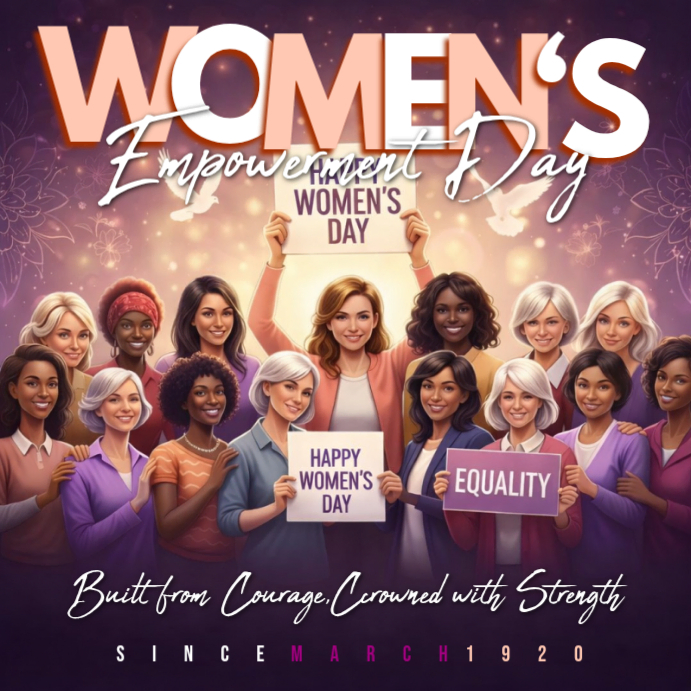Purple Women's Empowerment Day Instagram Post Template | PosterMyWall