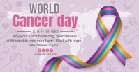 Purple World Cancer Day Facebook Shared Image template
