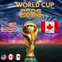 Lilla World Cup 2026 Instagram-opslag Template