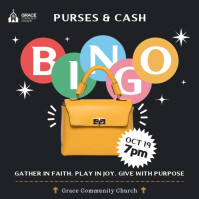 Purse Bingo Night Instagram Post Quadrato (1:1) template