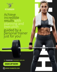 Push Harder, Get Stronger Instagram Portrait template