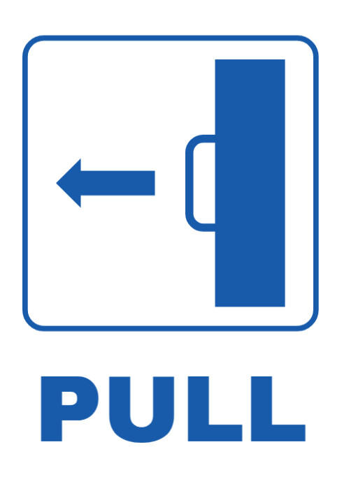 Push Pull door entrance signage Template | PosterMyWall