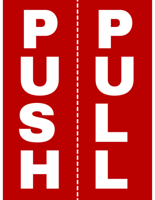 Push Pull Labels Flyer Template