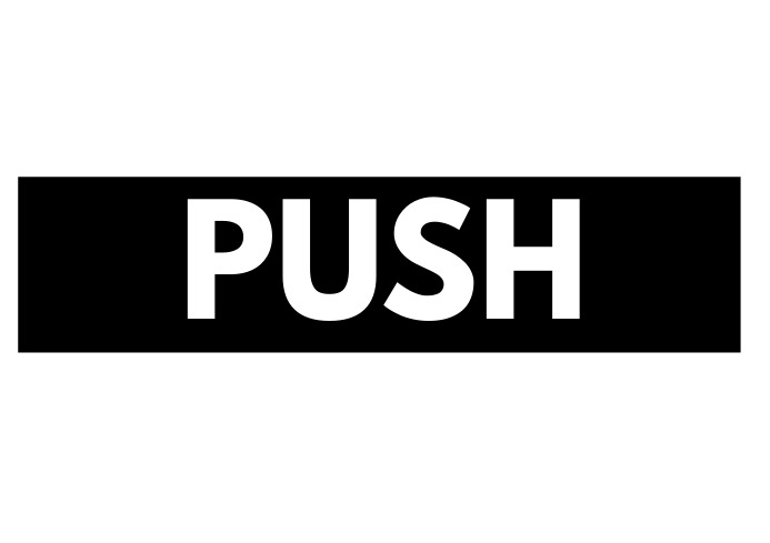 Push sign A4 template