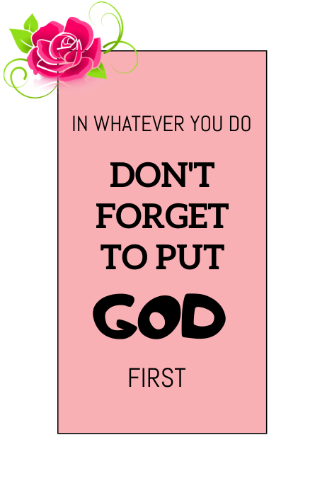 Put God first Template | PosterMyWall