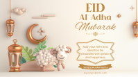 Белый Eid al-Adha Celebration Post sa Twitter Template