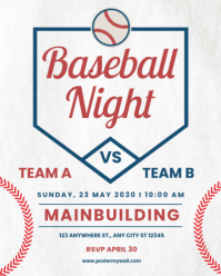 Putih Baseball Event Instagram Portrait template