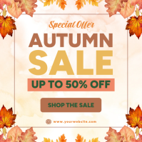 White Autumn Sale Promotion Post Instagram Template