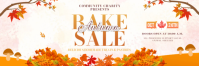 Белый Bake Sale Twitter Banner Template