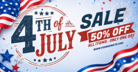 Putih Ceria 4th of July Sale Gambar Bersama Facebook template