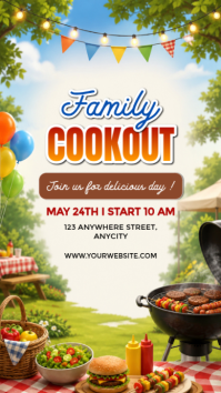 Putih Ceria Family Cookout Instagram Story template