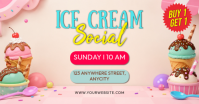 Putih Ceria Ice Cream Social Event Gambar Bersama Facebook template