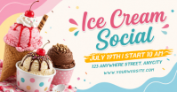 Putih Ceria Ice Cream Social Gambar Bersama Facebook delt Facebook-billede template